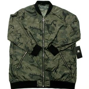 Women's Plus Size Rock & Republic Camouflage Windbreaker Bomber Jacket - 0X